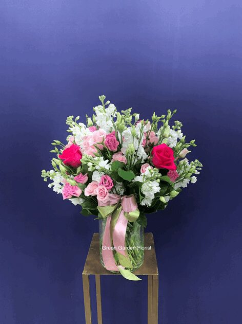 Grateful Arrangement t rose arrangement for anniversary — Flower Empire Aurora florist serving Oakville