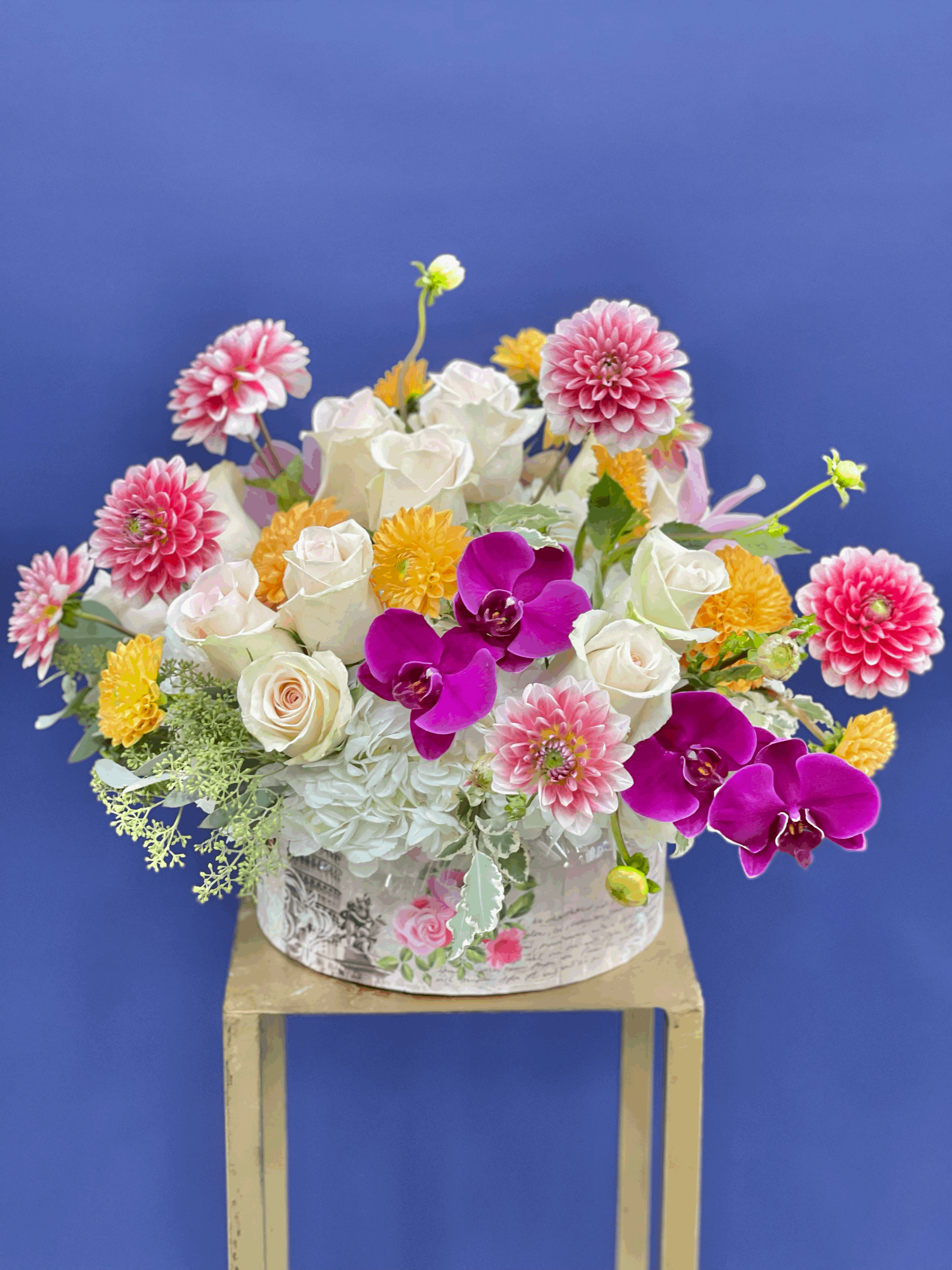 Riviera Arrangement orchid arrangement for anniversary — Flower Empire Aurora florist serving Etobicoke