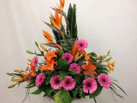 Product-174 Pink lily floral arrangement for anniversary — Flower Empire Aurora florist serving Burlington