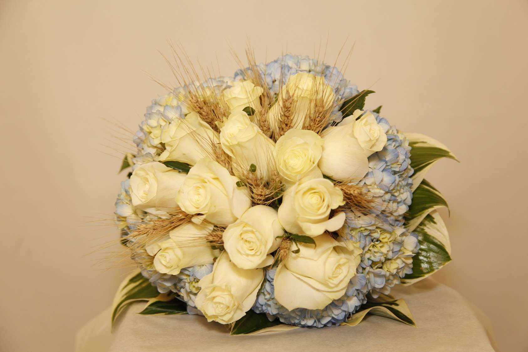 Sweet Blue Bouquet White rose bouquet for birthday — Flower Empire Aurora florist serving Oakville