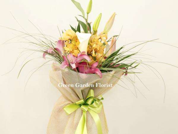 Soft Breeze Bouquet orchid bouquet for anniversary — Flower Empire Aurora florist serving Mississauga