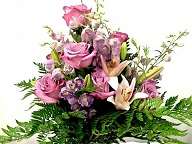 Purple Magic Bouquet Pink rose bouquet for anniversary — Flower Empire Aurora florist serving Burlington