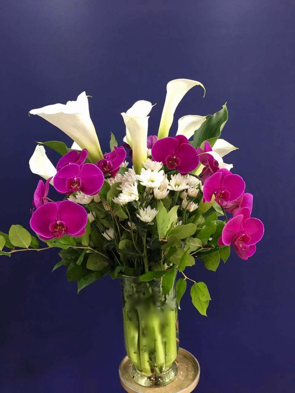 Sweet Moments Arrangement White orchid arrangement for birthday — Flower Empire Aurora florist serving Markham
