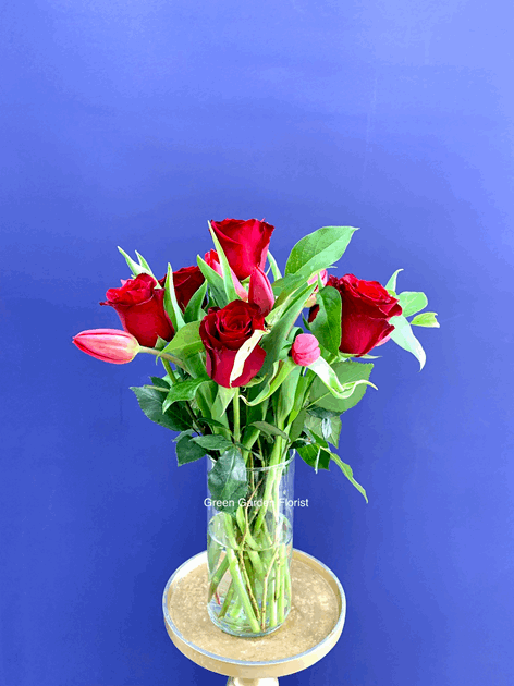 Sending You Love Arrangement Red rose arrangement for love & romance — Flower Empire Aurora florist serving Richmond Hill