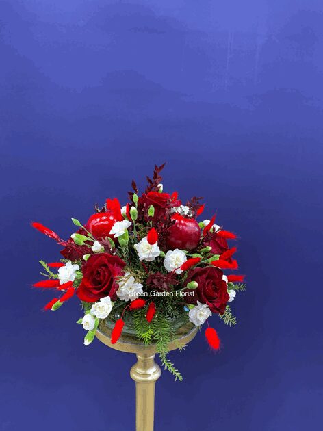 Winter Shine Arrangement Red rose arrangement for new year & christmas — Flower Empire Aurora florist serving Aurora