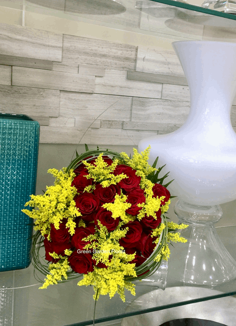 Be My Love Bouquet Red rose bouquet for love & romance — Flower Empire Aurora florist serving Mississauga