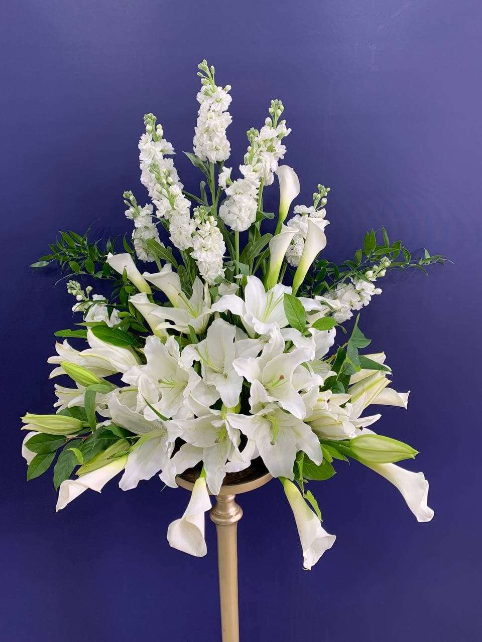 Affinity Arrangement lily arrangement for funeral & sympathy — Flower Empire Aurora florist serving Aurora
