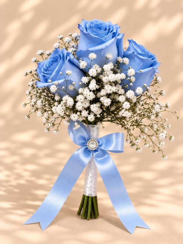 Blue Whisper Bridesmaid Bouquet