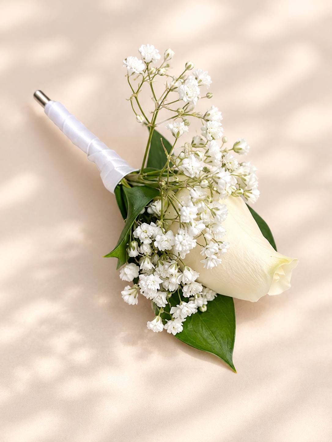 Ivory Rose Boutonniere