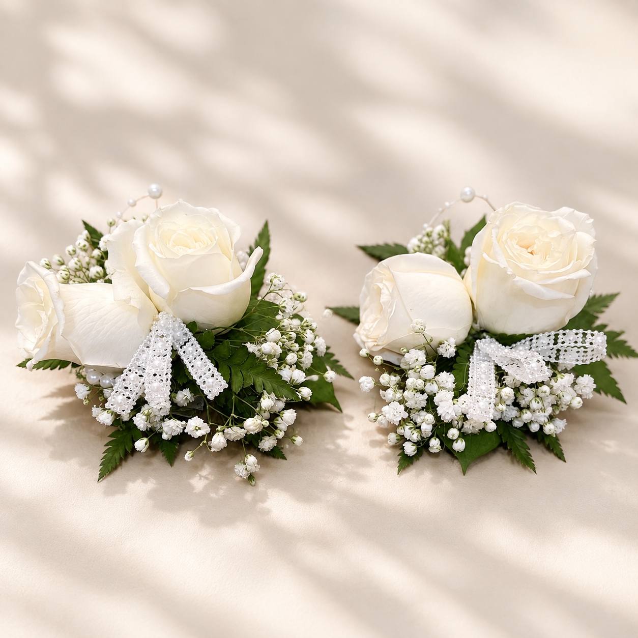 Pearl White Rose Corsage