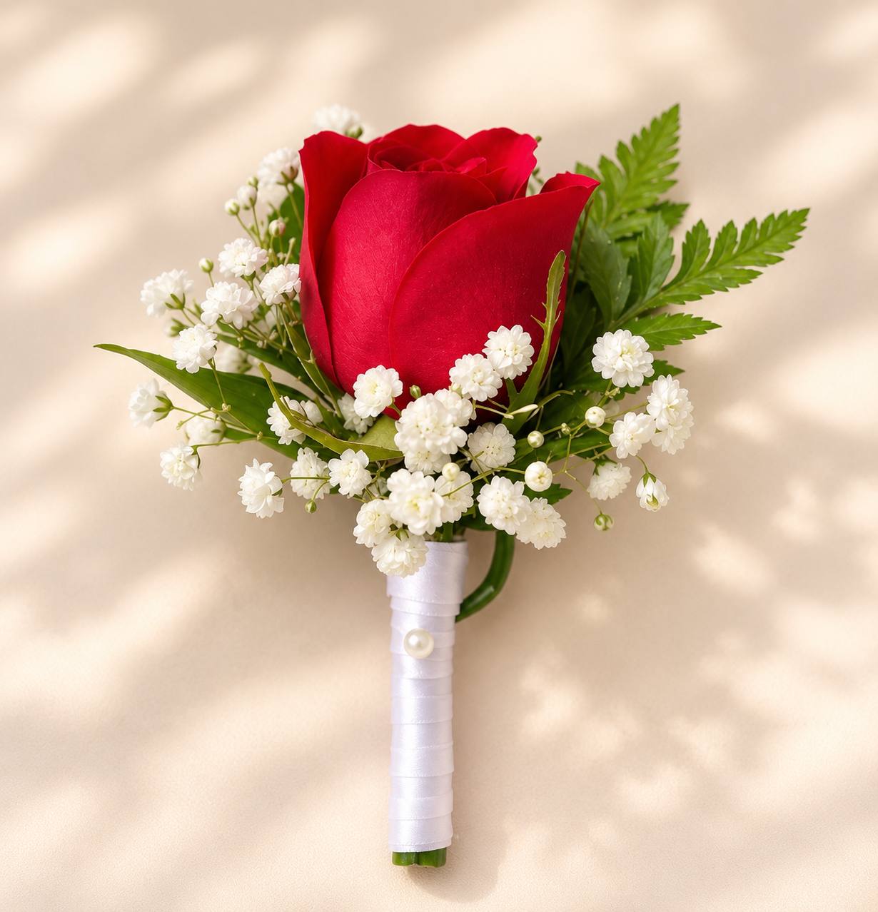 Red Romance Boutonniere